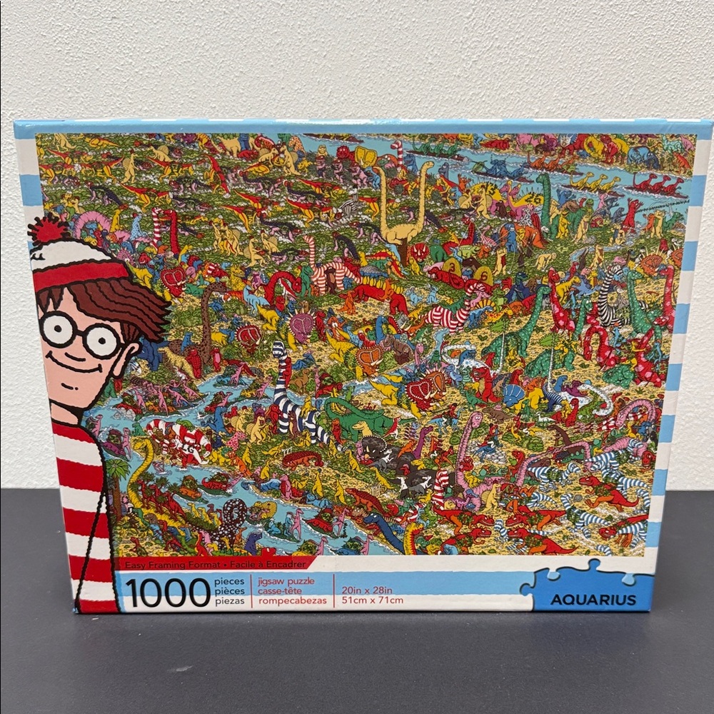 AQUARIUS Where's Waldo Dinosaurs 1000 Piece Jigsaw Puzzle